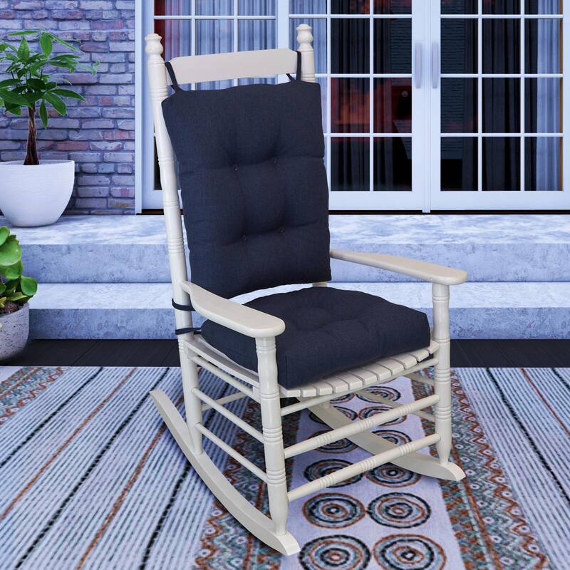 Klear Vu Outdoor Performance Fabric Rocking Chair Cushion Set - Indigo