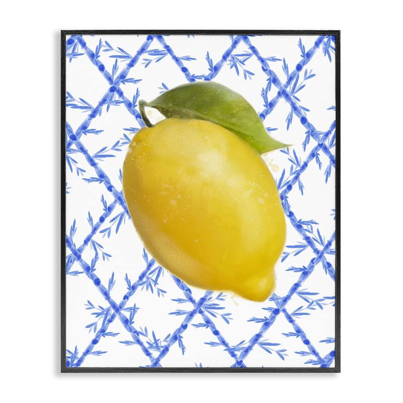 Stupell Lemon Over Bamboo Vines Framed Giclee Art Design By Matthew Piotrowicz - 24 x 30 - Black