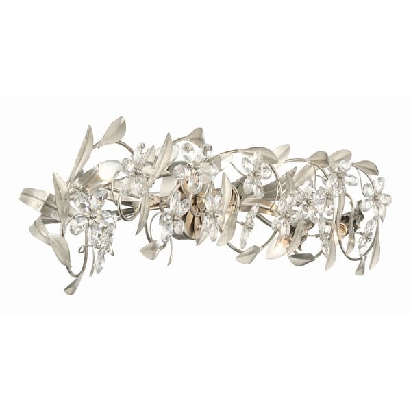 slide 2 of 6, Crystorama Lighting Group MSL-305 Marselle 5 Light 42" Wide Vanity Antique Silver