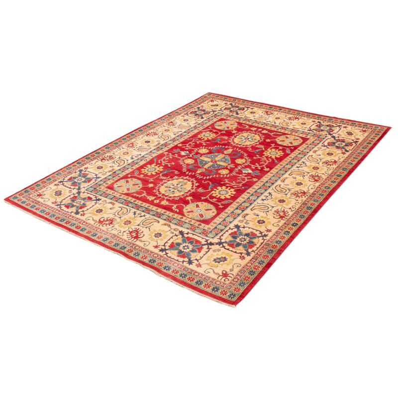 ECARPETGALLERY Hand-knotted Finest Ghazni Red Wool Rug - 7'9 x 10'1