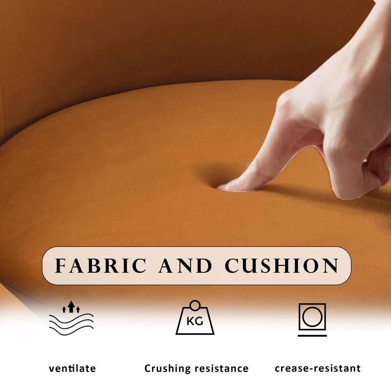 Modern Upholstered Swivel Barrel Chair Accent Lounge Chair