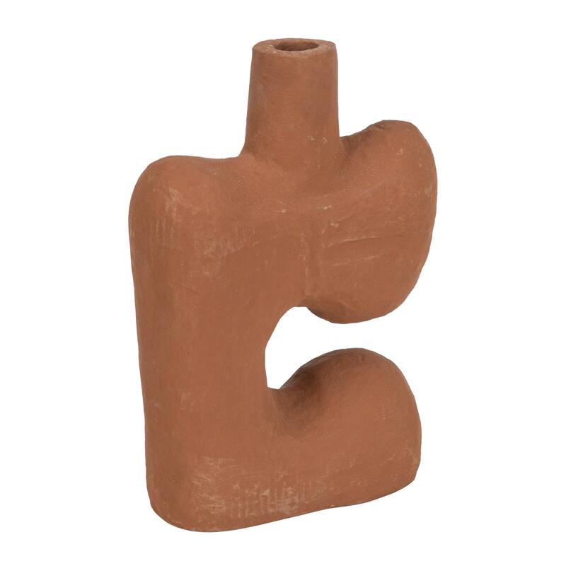 Decorative Paper Mache Vase - Terracotta