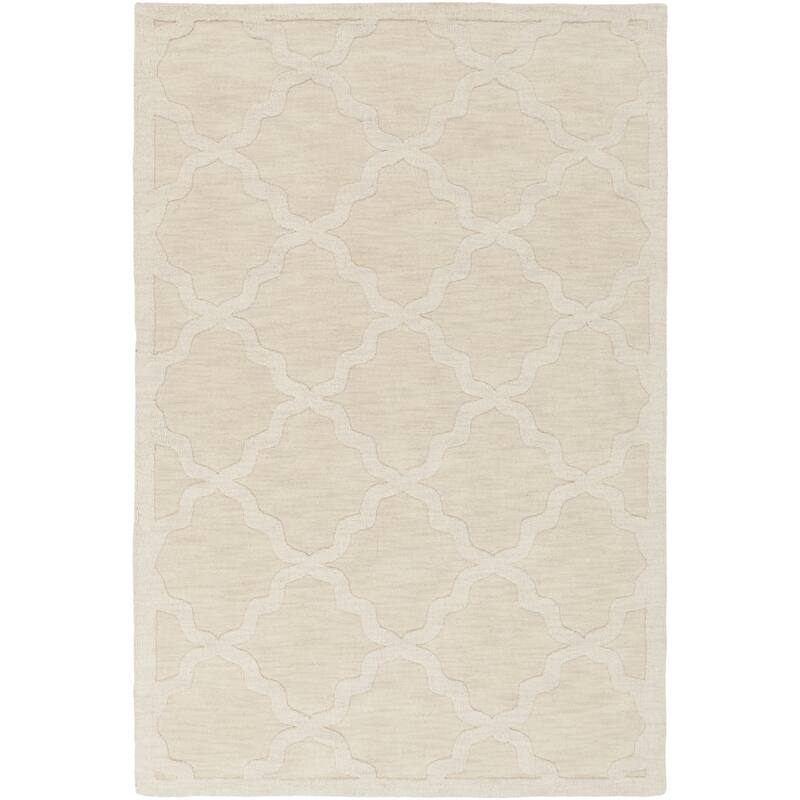 Hand-Tufted Amy Tone-on-Tone Lattice Wool Area Rug