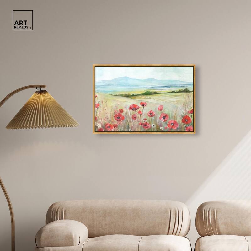 The Poppy Field Canvas by Art Remedy
