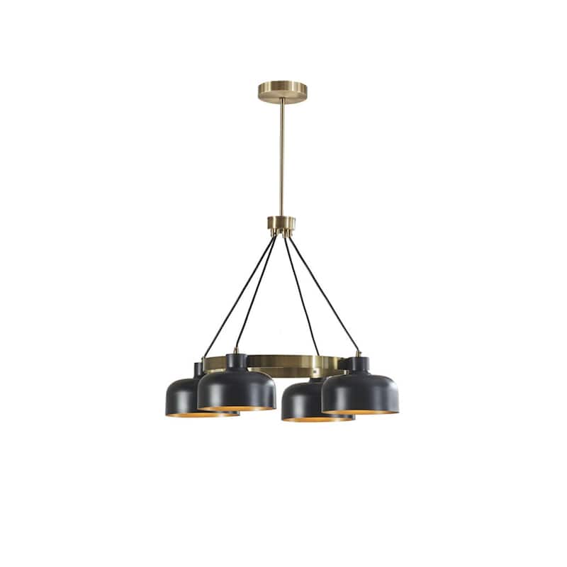 4-Light Modern Bowl-Shaped Chandelier Light Fixture