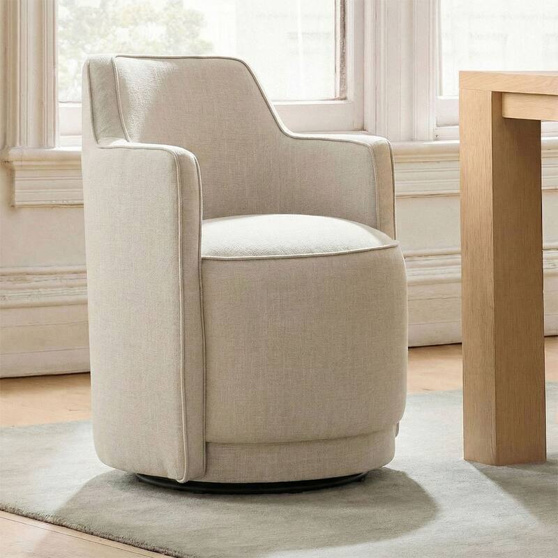 19" Upholstered Swivel Dining Chair