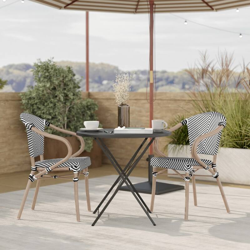 Stacking Bistro Chairs with Metal Frames