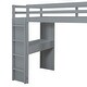preview thumbnail 9 of 10, Twin Size Loft Bed with Large Shelves, Writing Desk and LED Light