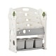 preview thumbnail 27 of 26, Kids Toy Storage Organizer with Bookcase, Multi-functional Nursery Organizer