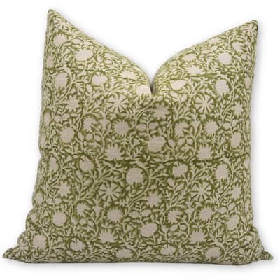 Fabdivine Linen Bohemian Block print pillow Cover