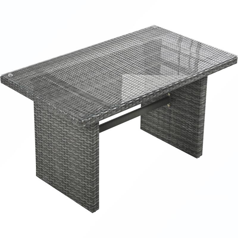 6PCS PE Rattan Sofa Set With Storage Box