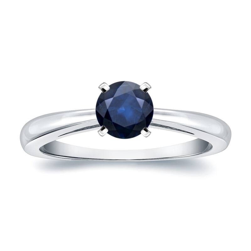 Auriya 14k Gold Sapphire Solitaire Engagement Ring 1/4ct TGW