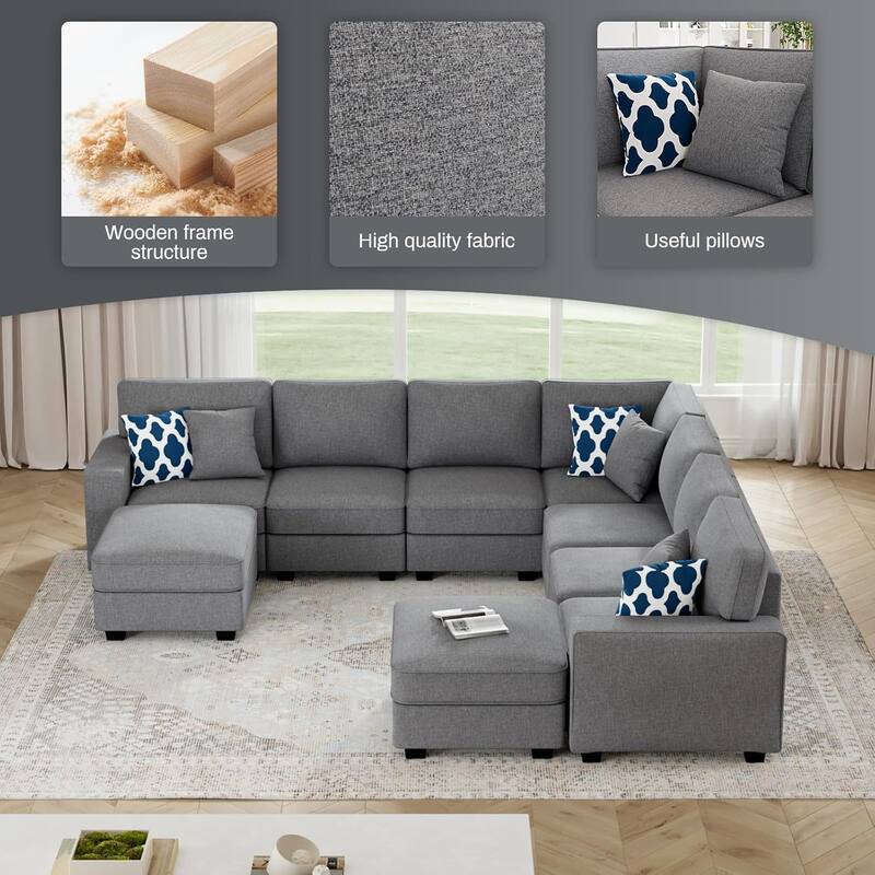 9 Piece Modular Flexible Combination Sectional