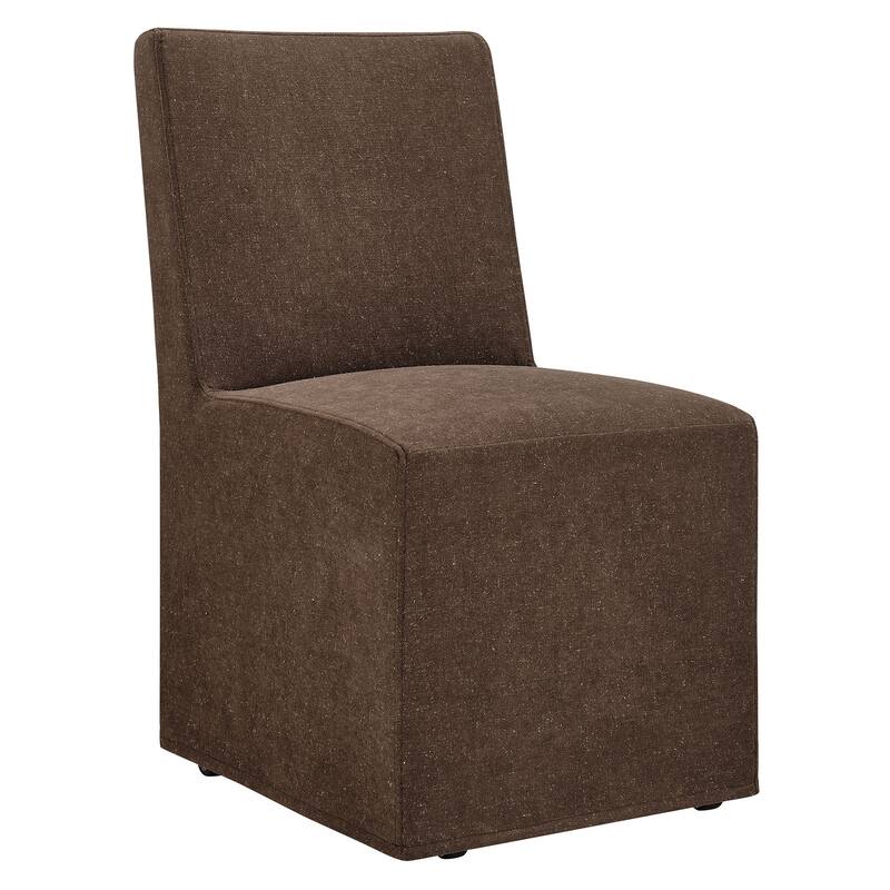 Tessera Upholstered Linen-Blend Slipcovered Dining Chair