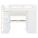 preview thumbnail 3 of 18, Maximized Storage Space Design Loft Bed with Guardrail, Sturdy Construction, Full Size, White