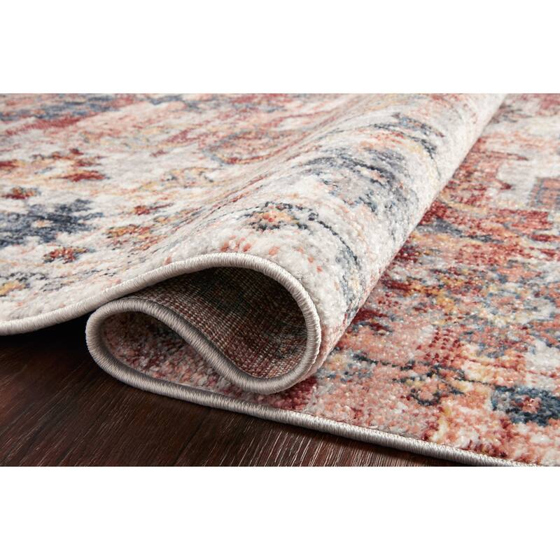 Alexander Home Penelope Distressed Botanical Oriental Area Rug