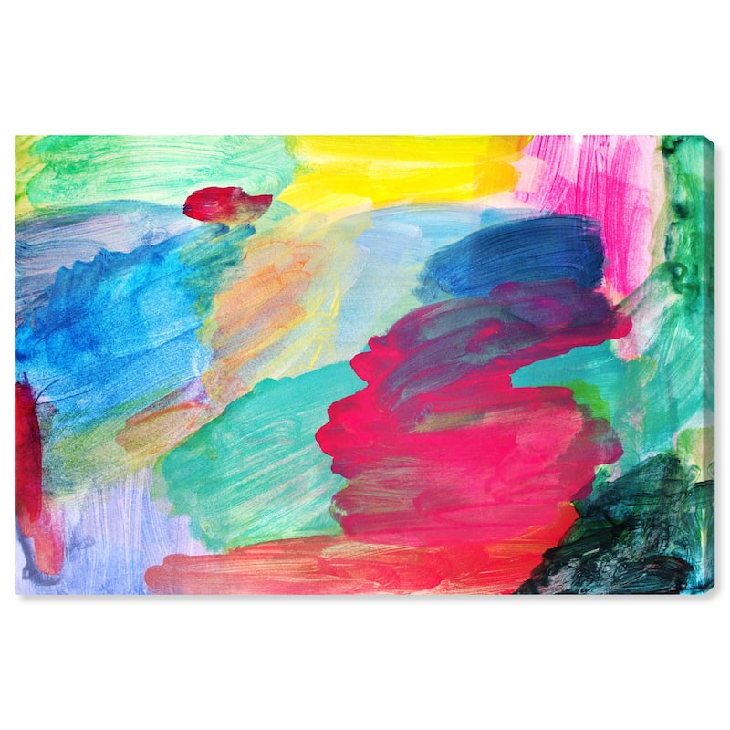 Wynwood Studio Canvas Abstract Fireworks Reflection I Blue and Modern & Contemporary Wall Art Canvas Print