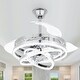 preview thumbnail 2 of 38, Cusp Barn 42'' Retractable Ceiling Fan with Lights and Remote Modern 6 Speeds LED Ceiling Light