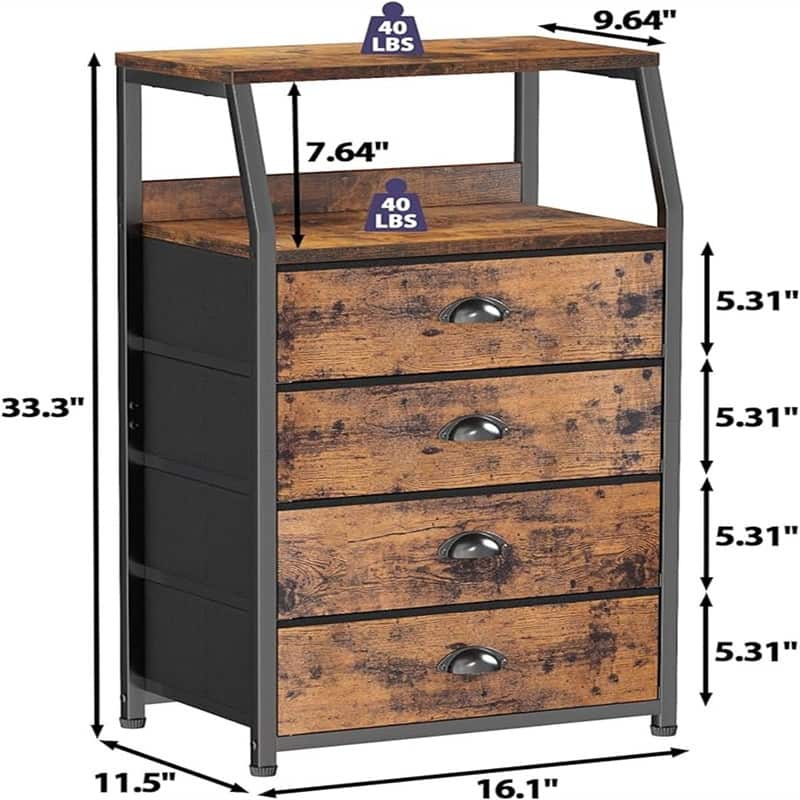 Tall 4 Drawers Night Stands