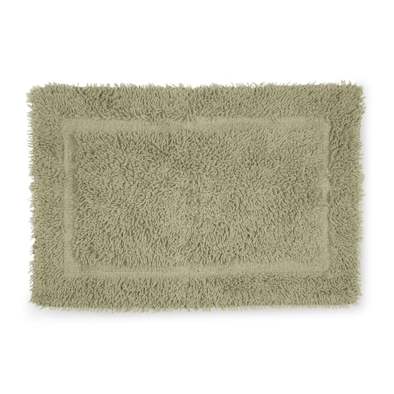Martex 100% Cotton Quick Dry Ultra Soft & Absorbent Non Slip Bath Rug - Green