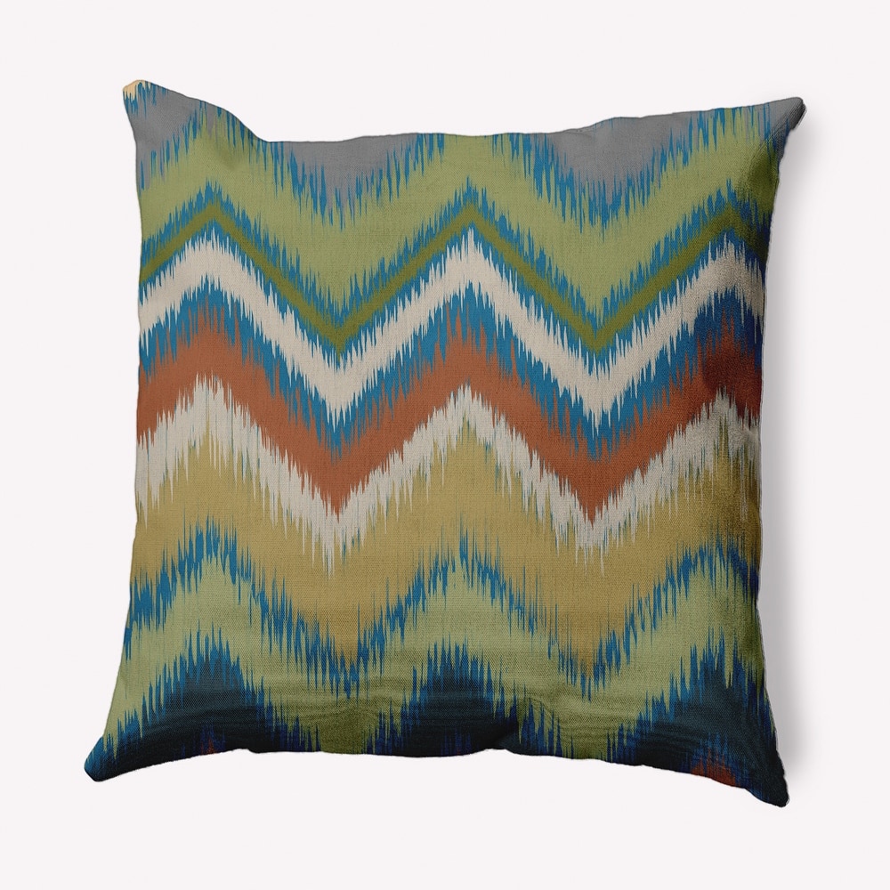 Ikat Chevron Indoor/Outdoor Throw Pillow