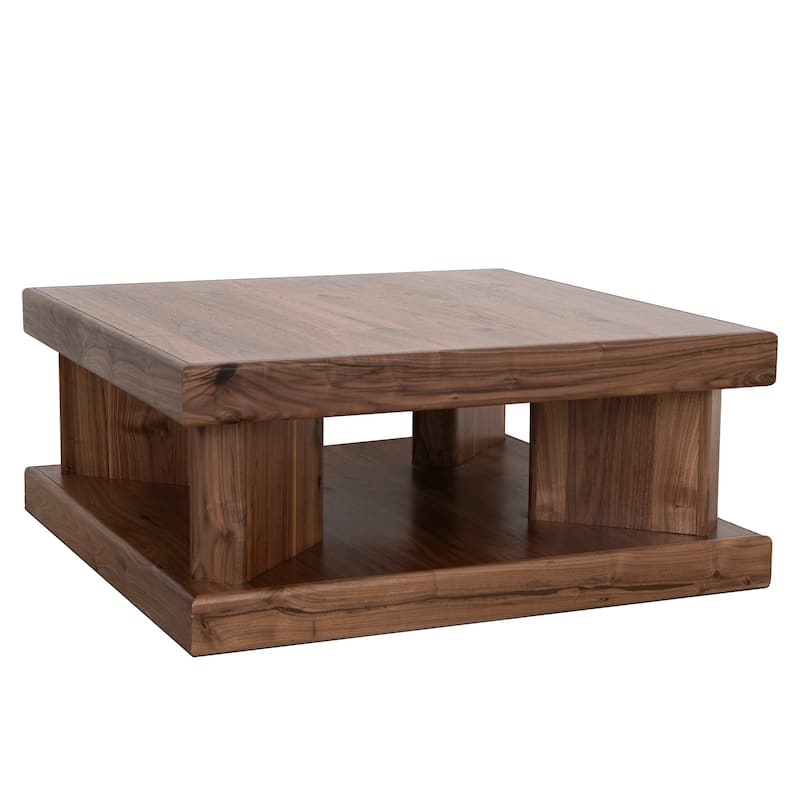 Origins by Alpine Sequoia 42"W Coffee Table, Walnut Brown