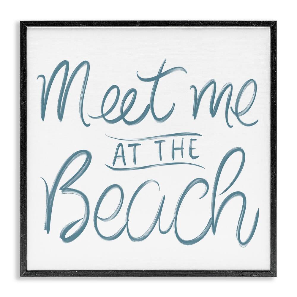 Stupell Minimal Meet At Beach Framed Giclee Art Design By SunDance Group