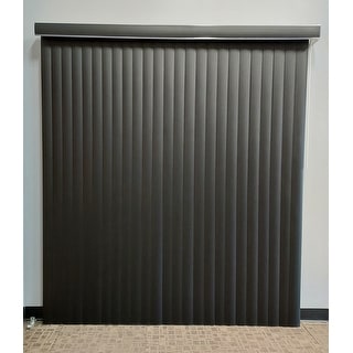BlindDen Black Frost Textured Vinyl Vertical Blind, CORDLESS