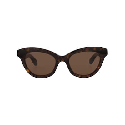 Alexander McQueen Cat Eye-Frame Recycled Acetate Sunglasses, Brown Lens, Shiny Dark Havana Frame