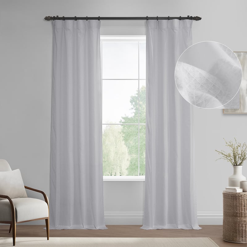 Exclusive Fabrics Serinity Cotton Rod Pocket Sheer Curtains For Bedroom & Living Room Curtains Pair (2 Panels)