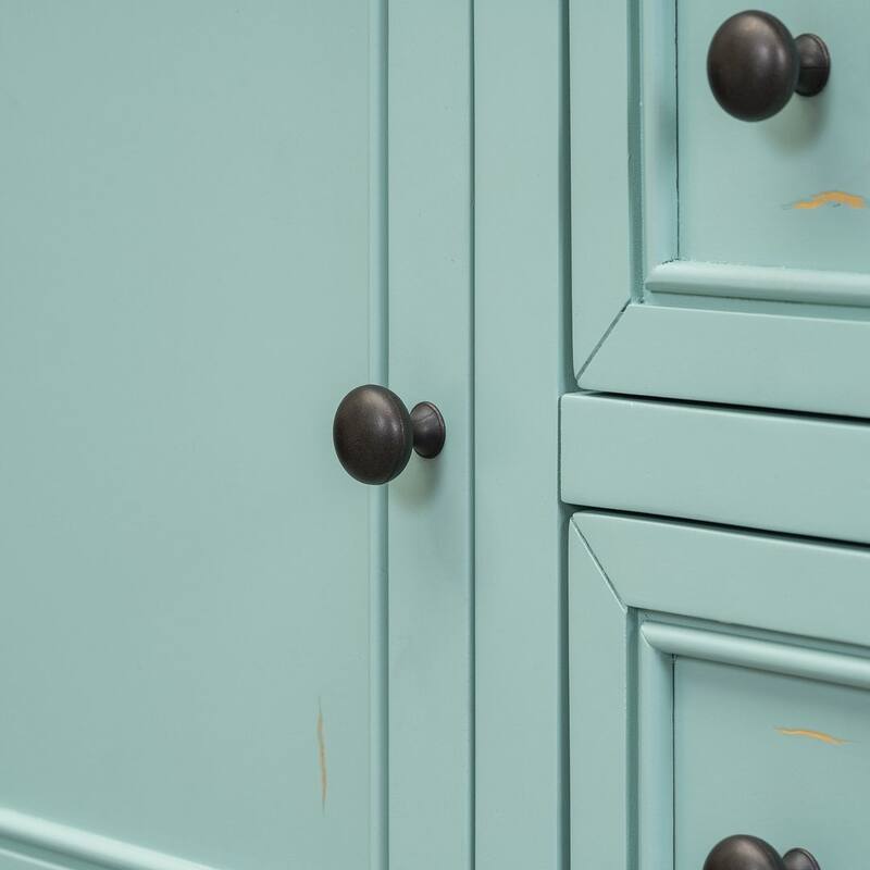 Elegant Storage Dresser with 4 Small Drawers and Bottom Shelf for Bedroom