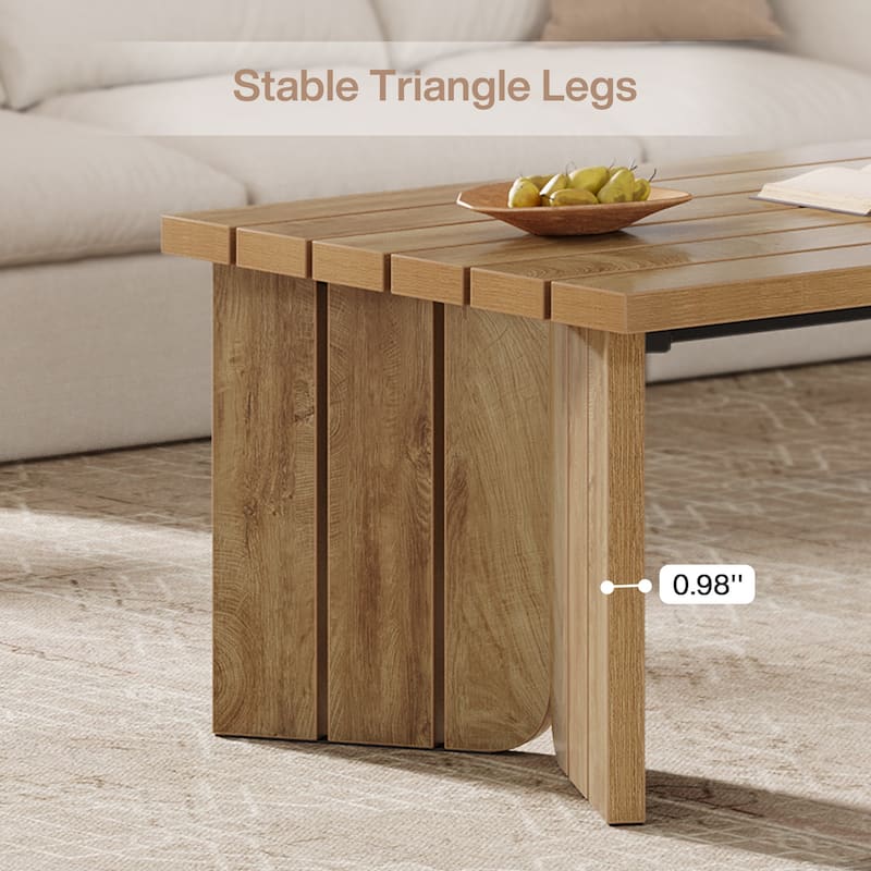 47 Inches Farmhouse Rectangle Coffee Table for Living Room