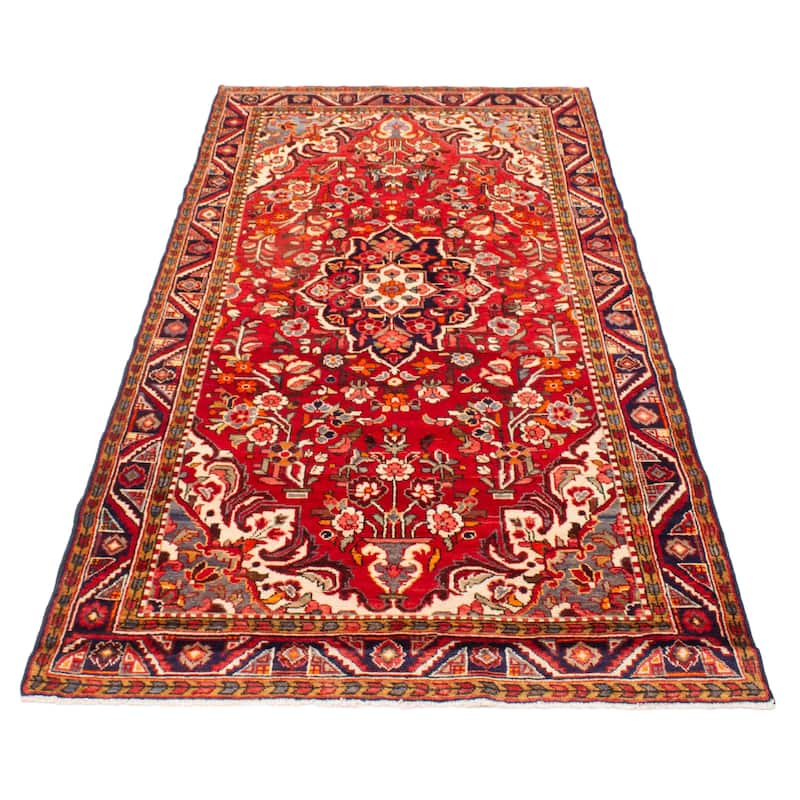 ECARPETGALLERY Hand-knotted Anatolian Vintage Red Wool Rug - 4'11 x 9'5