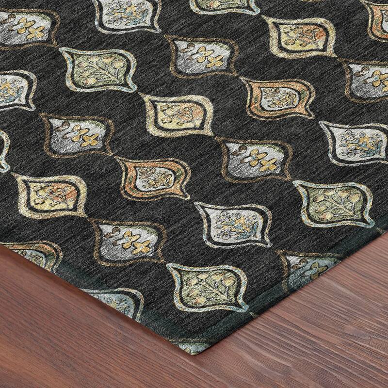 Machine Washable Indoor/ Outdoor Casual Greenwood Chantille Rug