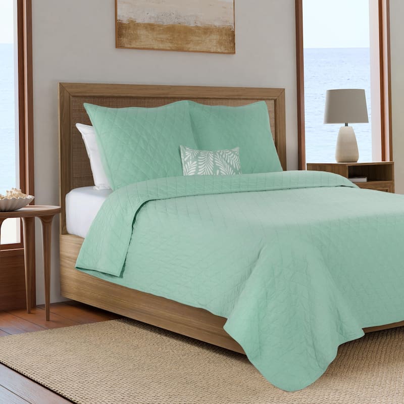 Southern Tide Cedar Island Embroidered Cotton Pillow