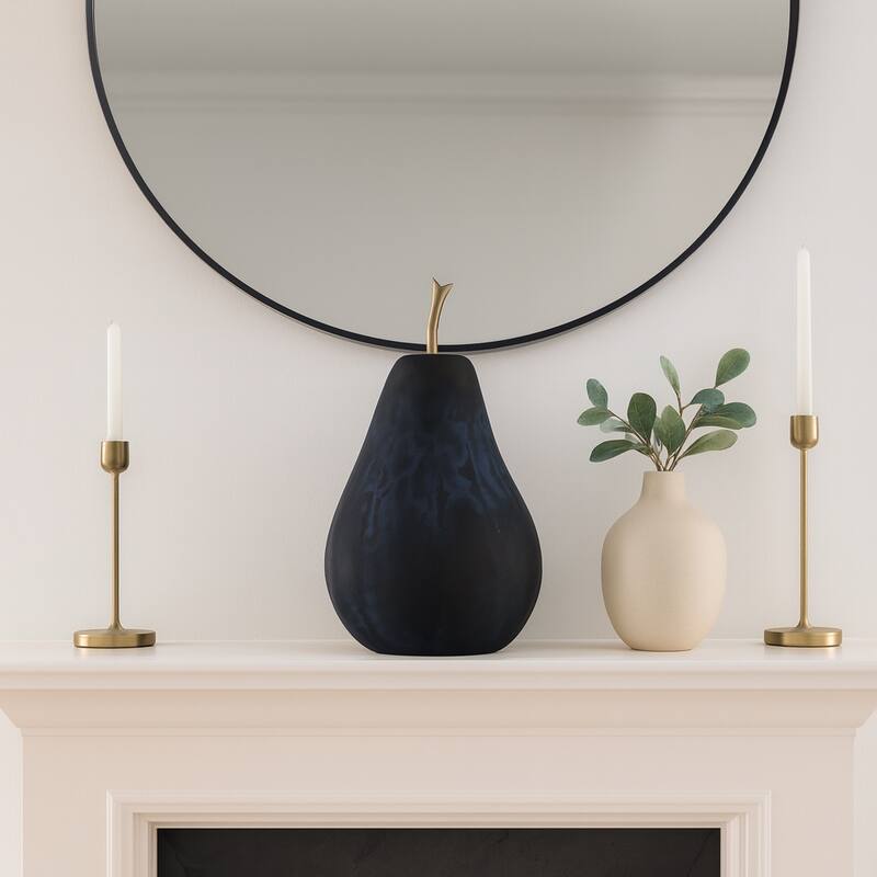 Glass Figurine Sculpture Pear Modern Home Decor Living Room Decoration