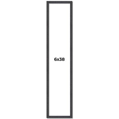 6x38 Frame Brown Solid Wood Picture Frame - Complete Modern Photo