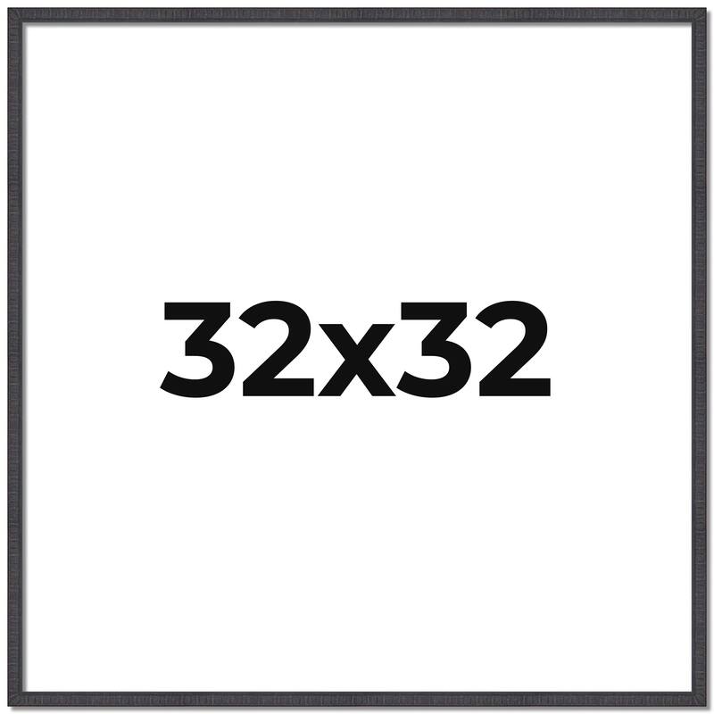 32x32 Frame Brown Solid Wood Picture Frame Includes UV Acrylic