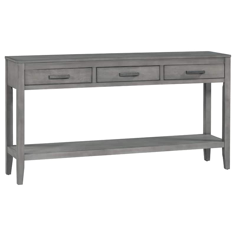 3-Drawer Console Table with 1 Shelf