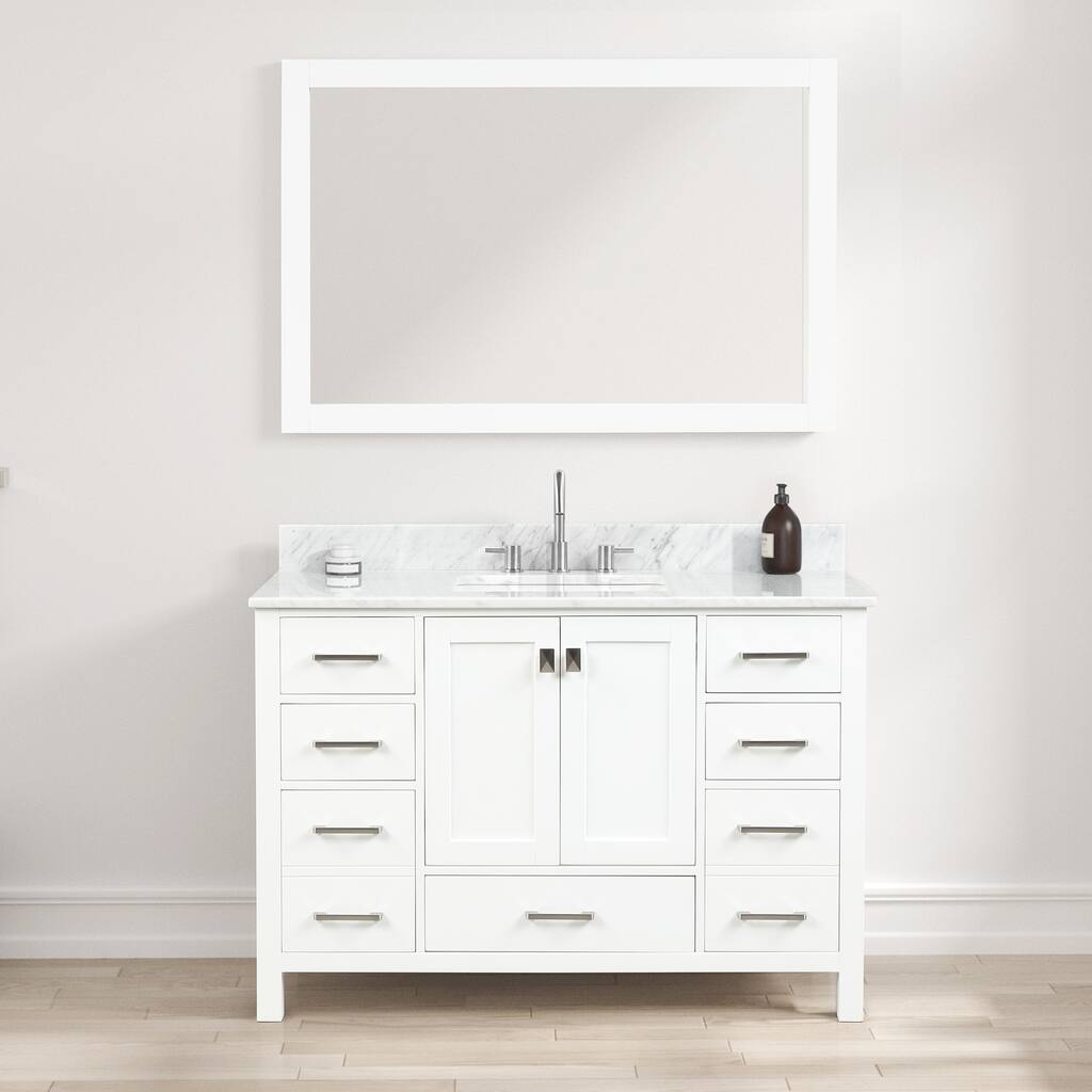 Blossom Geneva 48" Freestanding Bathroom Vanity with Marble Top & Sink