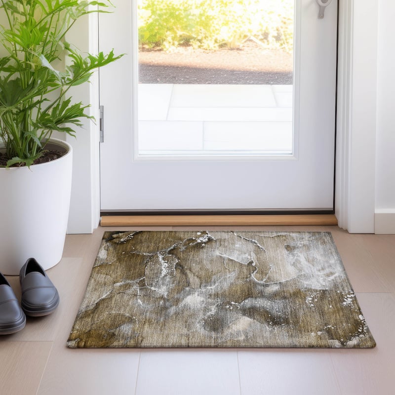 Una Contemporary Abstract Weather Resistant Classic Meets Modern Outdoor Rug