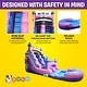preview thumbnail 5 of 3, Pogo Bounce House Crossover Kids Inflatable Water Slide, Pink Unicorn with Blower, 15 ft