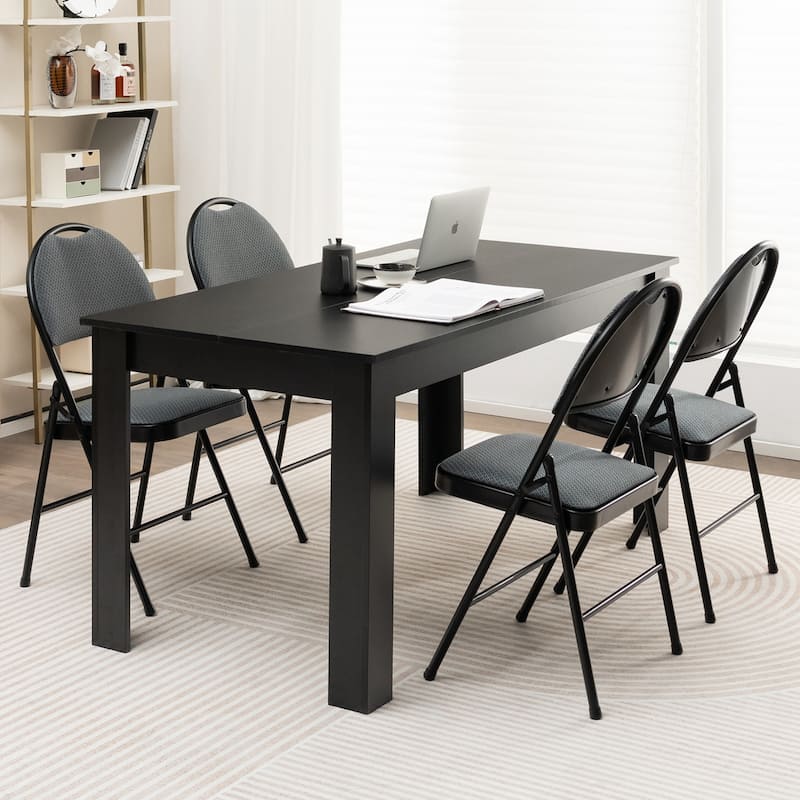Costway 4 Pack Folding Chairs Portable Padded Office Kitchen Dining - See Details