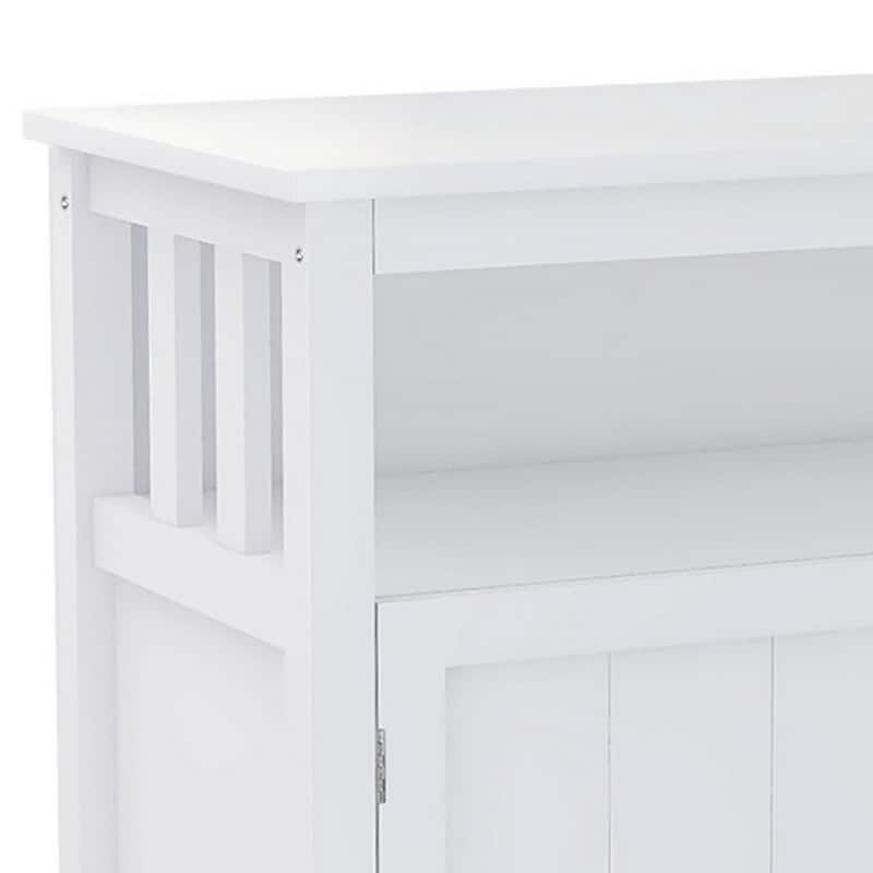Zoh 40 Inch Double Door Sideboard Cabinet Console with 1 Open Shelf, White