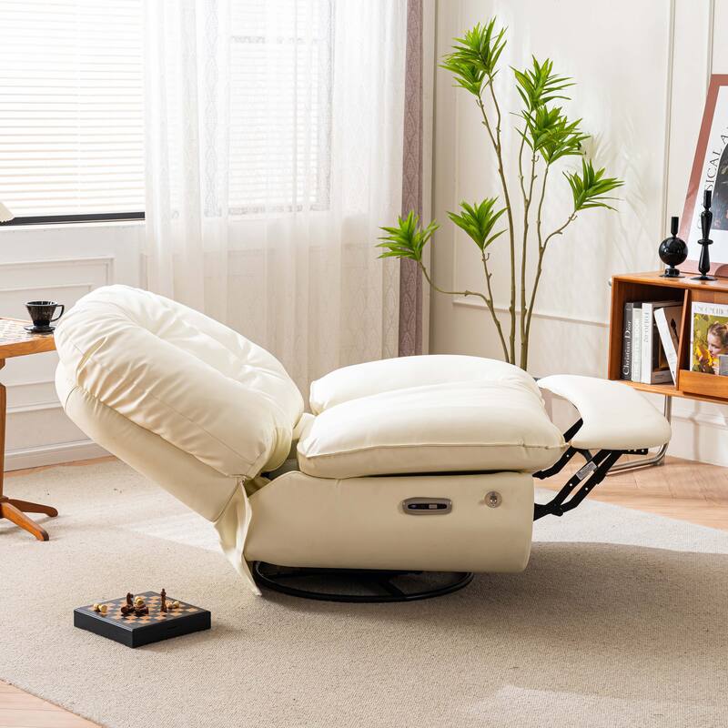 Power Swivel Recliner With USB Charger and Bluetooth Music Player
