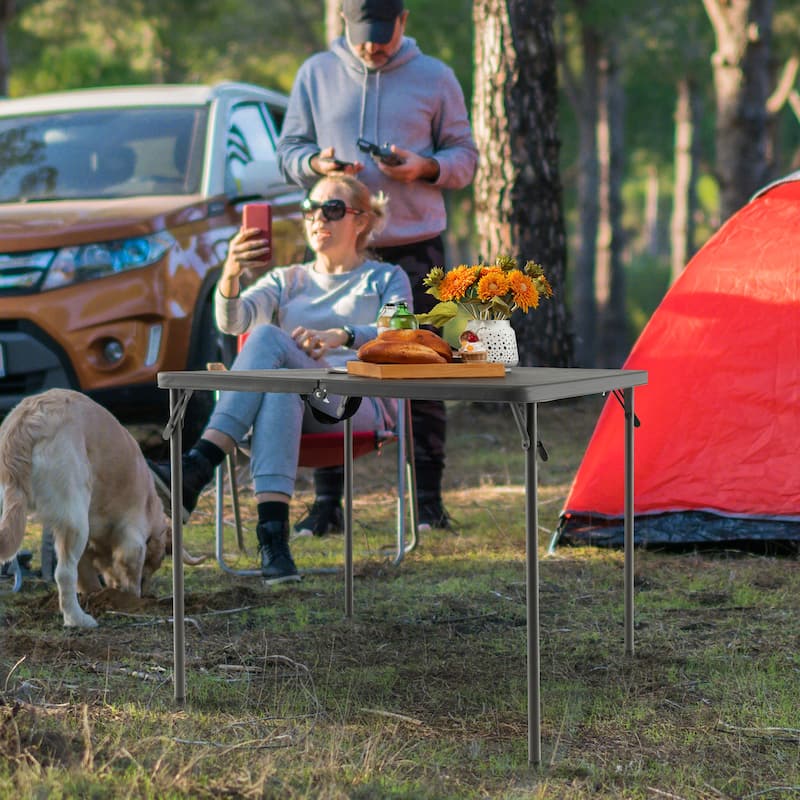 Costway Folding Camping Table Portable HDPE Outdoor Picnic Dining - See Details