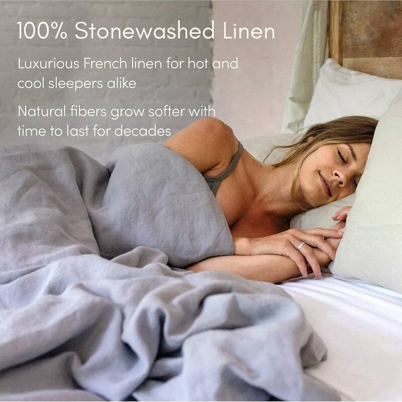 French Linen Duvet Cover for Weighted Blanket