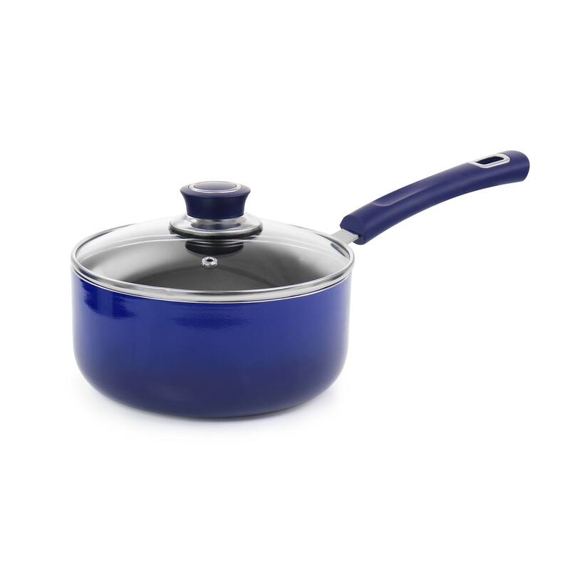 Oster 7 Piece Non Stick Aluminum Cookware Set in Blue