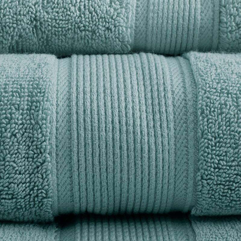 One hundred percent Cotton 8 Piece Antimicrobial Towel Set