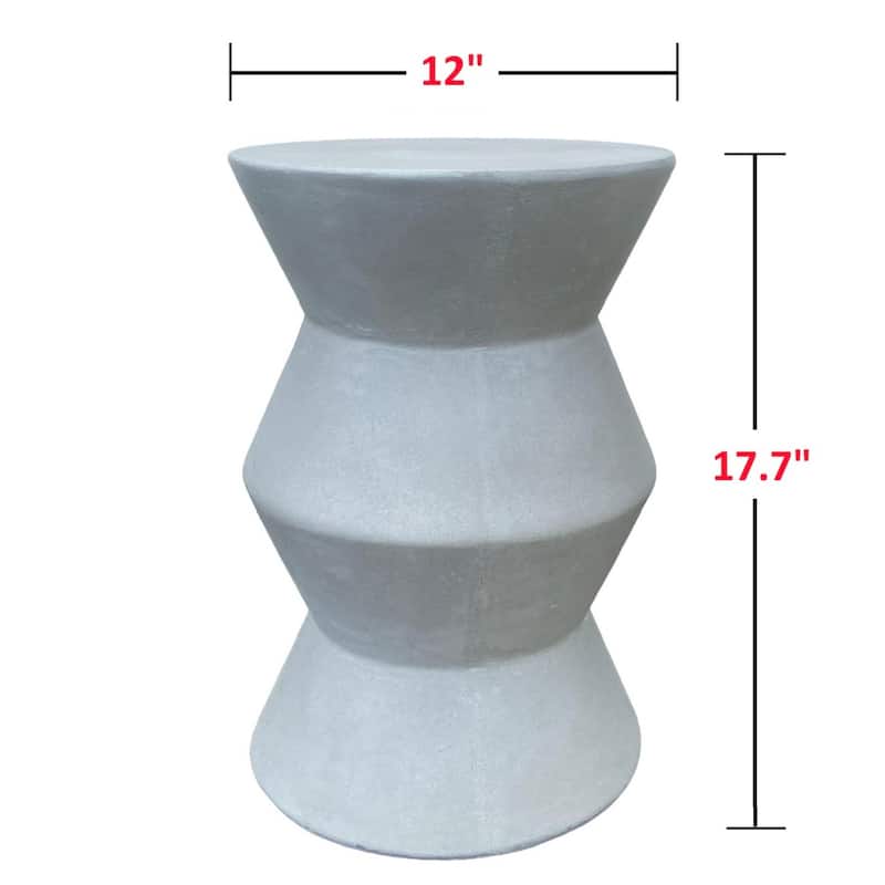 DreamPatio Alamanche Concrete Accent Stool - 12"x17.7" - Grey - 12"x17.7"
